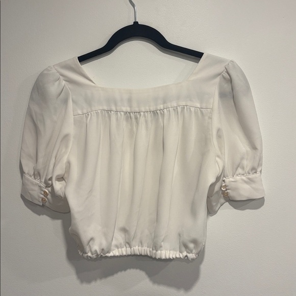 Aritzia Wilfred Trinette White Blouse with Square Neckline - Picture 8 of 9